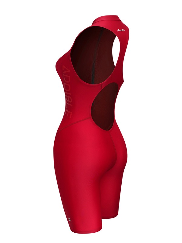 애디블 플레이어5짚업 하이넥 반전신 탄탄이 [레드] 여자 실내수영복 ASWRE015 RED