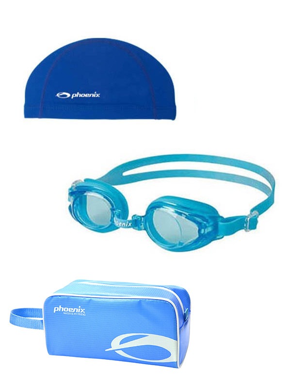 피닉스 아동 수영용품 생존수영 키트 블루 3종 세트SET-PNJ01 BLU